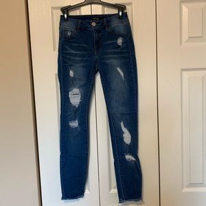 Charlotte Russe medium-dark washed jeans Size-0
